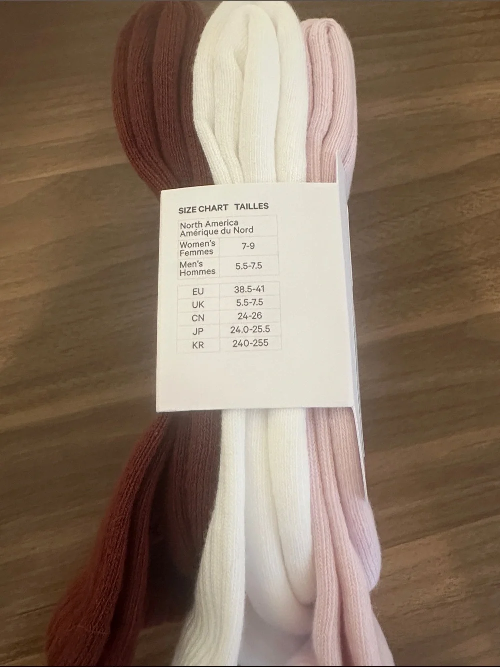 NWT Lululemon Daily Essential Crew Socks (3 Pack) Rockwood/White/Blissful Pink